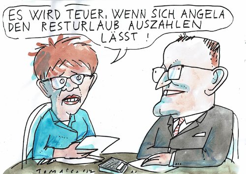 Cartoon: Nach Merkel (medium) by Jan Tomaschoff tagged merkel,rückzug,urlaub,merkel,rückzug,urlaub