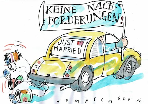 Cartoon: Nachforderungen (medium) by Jan Tomaschoff tagged koalitionen,groko,koalitionen,groko