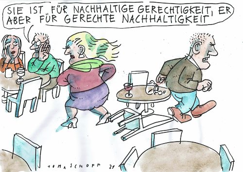 Cartoon: nachhaltig (medium) by Jan Tomaschoff tagged phrasen,modewörter,phrasen,modewörter