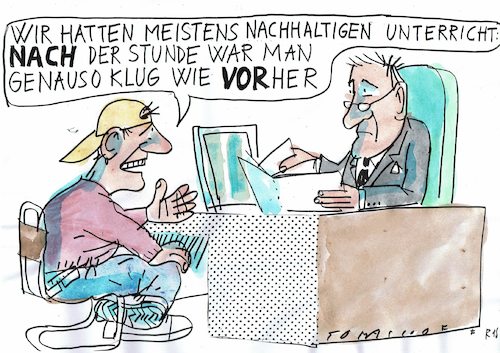 Cartoon: nachhaltiger Unterricht (medium) by Jan Tomaschoff tagged schule,reformen,schule,reformen