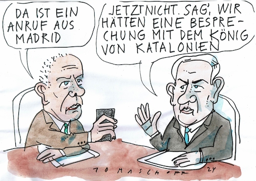 Cartoon: Nahost (medium) by Jan Tomaschoff tagged israel,palästina,zweistaatenlösung,spanien,israel,palästina,zweistaatenlösung,spanien