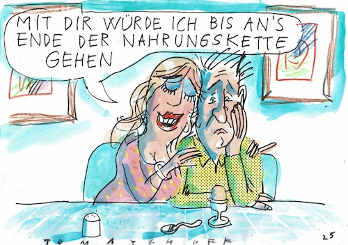 Cartoon: Nahrungskette (medium) by Jan Tomaschoff tagged liebe,partnerschaft,liebe,partnerschaft