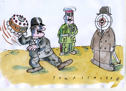 Cartoon: no (medium) by Jan Tomaschoff tagged slapstick,slapstick
