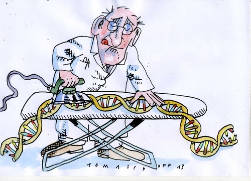 Cartoon: no (medium) by Jan Tomaschoff tagged genetics,genetics