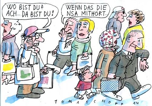 Cartoon: No spy treaty (medium) by Jan Tomaschoff tagged spionage,nsa,abhören,nsa,spionage,abhören