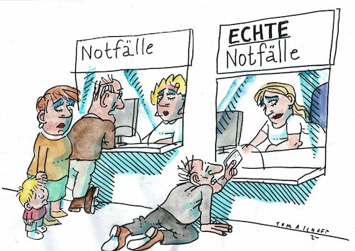 Cartoon: Notfall (medium) by Jan Tomaschoff tagged notfall,notfallpraxis,notfall,notfallpraxis