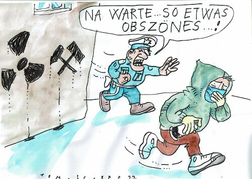 Cartoon: obszön (medium) by Jan Tomaschoff tagged energie,kohle,kernkraft,energie,kohle,kernkraft