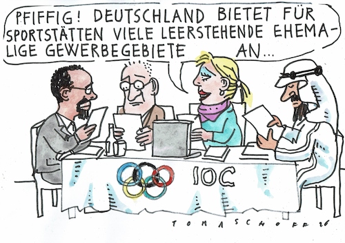 Cartoon: Olympia (medium) by Jan Tomaschoff tagged deutschlant,olympia,wirtschaft,krise,deutschlant,olympia,wirtschaft,krise