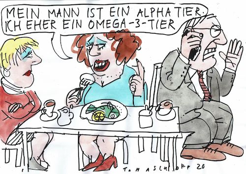 Cartoon: Omega (medium) by Jan Tomaschoff tagged ernhrung,fettsäuren,ernhrung,fettsäuren