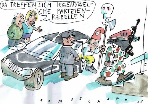 Cartoon: Parteirebellen (medium) by Jan Tomaschoff tagged parteien,alte,politiker,parteien,alte,politiker
