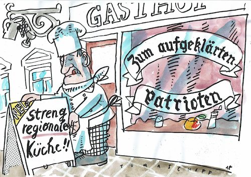 Cartoon: Patrioten (medium) by Jan Tomaschoff tagged heimat,nationalismus,heimat,nationalismus
