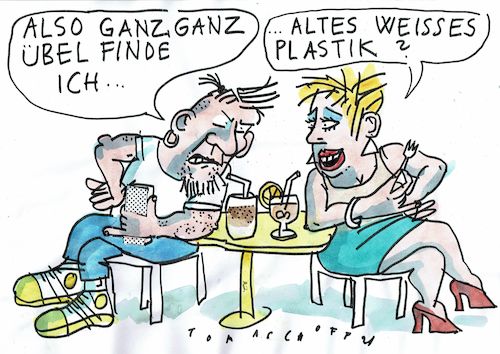 Cartoon: Plastik (medium) by Jan Tomaschoff tagged fortschrittlich,umweltbewusst,plastik,fortschrittlich,umweltbewusst,plastik