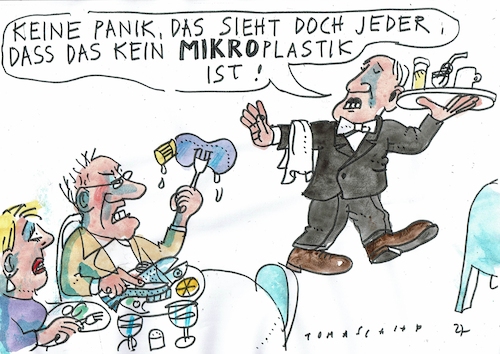 Cartoon: Plastik (medium) by Jan Tomaschoff tagged mikroplastik,ernährung,mikroplastik,ernährung