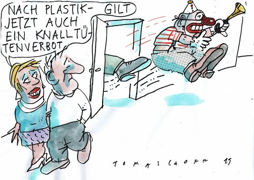 Cartoon: Plastiktüten (medium) by Jan Tomaschoff tagged umwelt,müll,plastik,umwelt,müll,plastik