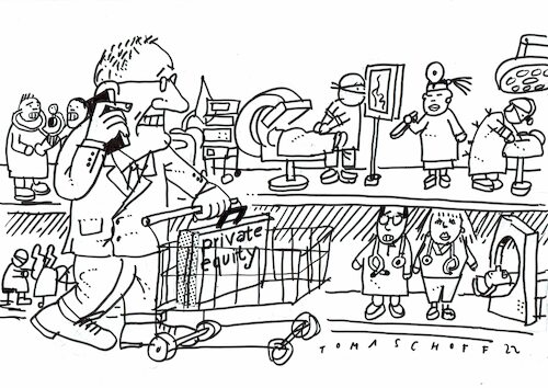 Cartoon: Praxiskauf (medium) by Jan Tomaschoff tagged arztpraxis,praxiskauf,private,equity,arztpraxis,praxiskauf,private,equity