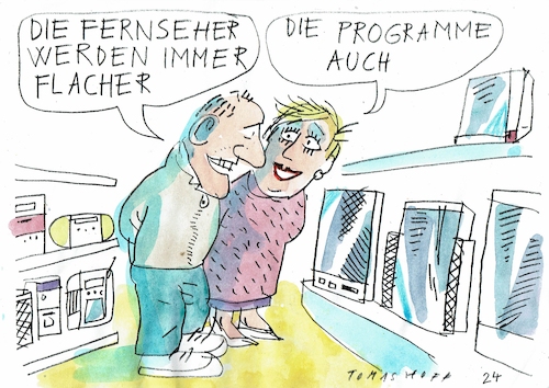 Cartoon: Programm (medium) by Jan Tomaschoff tagged fernsehen,programm,fernsehen,programm