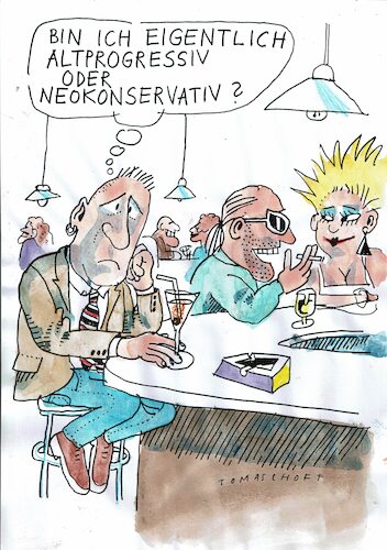 Cartoon: Progressiv (medium) by Jan Tomaschoff tagged parteien,links,rechts,parteien,links,rechts