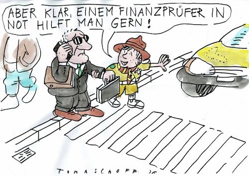 Cartoon: Prüfer (medium) by Jan Tomaschoff tagged finanzen,betrug,finanzen,betrug