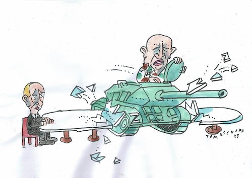 Cartoon: Putsch (medium) by Jan Tomaschoff tagged prigoschin,putin,russland,autokratie,prigoschin,putin,russland,autokratie