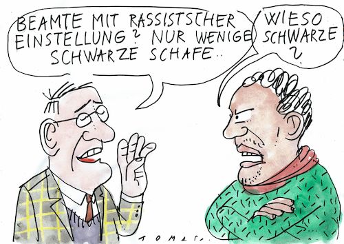 Cartoon: Rassisten (medium) by Jan Tomaschoff tagged rassismus,sprache,rassismus,sprache