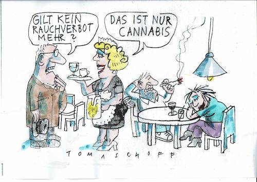 Cartoon: Rauchen (medium) by Jan Tomaschoff tagged rauchen,gesundheit,cannabis,rauchen,gesundheit,cannabis