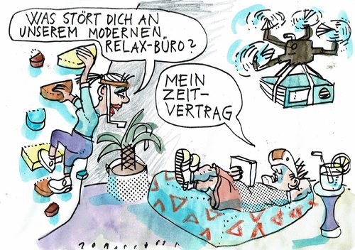 Cartoon: relax office (medium) by Jan Tomaschoff tagged hierarchien,arbeitsstil,hierarchien,arbeitsstil