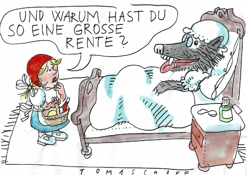 Cartoon: Rente (medium) by Jan Tomaschoff tagged rente,jugend,demografie,rente,jugend,demografie