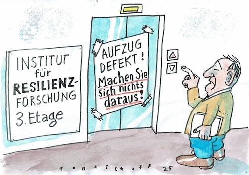 Cartoon: Resilienz (medium) by Jan Tomaschoff tagged psyche,resilienz,denken,optimismus,psyche,resilienz,denken,optimismus