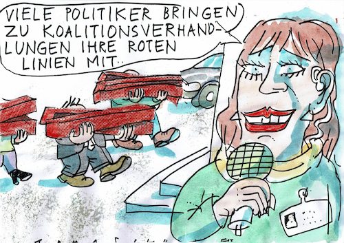 Cartoon: Rote Linien (medium) by Jan Tomaschoff tagged koalitionen,parteien,rote,linien,koalitionen,parteien,rote,linien