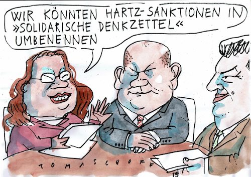 Cartoon: Sanktionen (medium) by Jan Tomaschoff tagged fordern,fördern,hartz,fordern,fördern,hartz