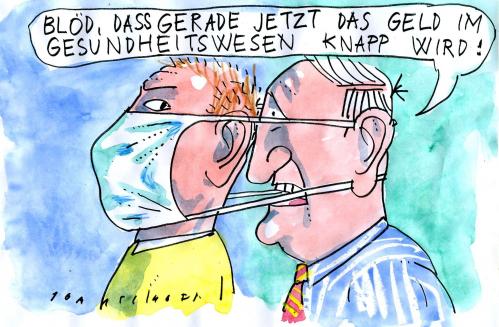 Cartoon: Schweinegrippe (medium) by Jan Tomaschoff tagged schweinegrippe,gesundheitssystem,pandemie,virus,gesundheitskosten,krankenkassen