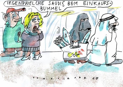 Cartoon: Shopping (medium) by Jan Tomaschoff tagged waffenhandel,saudis,waffenhandel,saudis