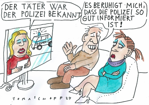 Cartoon: Sicherheit (medium) by Jan Tomaschoff tagged sicherheit,kriminalität,polizei,sicherheit,kriminalität,polizei