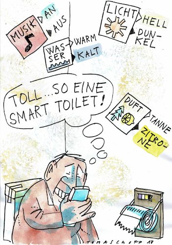 Cartoon: smart toilet (medium) by Jan Tomaschoff tagged computer,internet,handy,computer,internet,handy