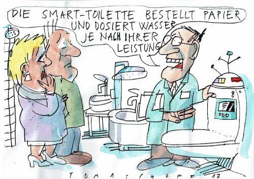 Cartoon: smart WC (medium) by Jan Tomaschoff tagged smart,home,smart,home