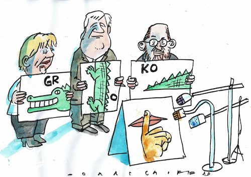 Cartoon: Sondierung (medium) by Jan Tomaschoff tagged groko,cdu,csu,spd,groko,cdu,csu,spd