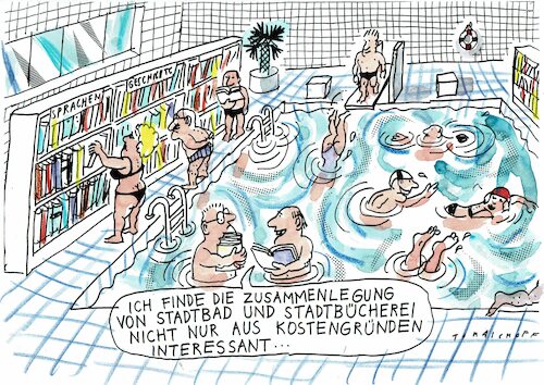 Cartoon: Sparmaßnahme (medium) by Jan Tomaschoff tagged kommunen,schulden,sparen,kommunen,schulden,sparen
