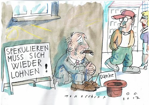 Cartoon: Spekulieren (medium) by Jan Tomaschoff tagged finanzmärkte,finanzkrise,finanzmärkte,finanzkrise