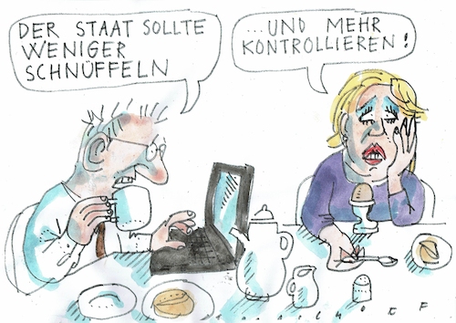 Cartoon: Staat (medium) by Jan Tomaschoff tagged privatsphäre,staat,kontrolle,daten,privatsphäre,staat,kontrolle,daten