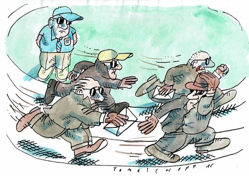 Cartoon: Staffel (medium) by Jan Tomaschoff tagged korruption,korruption