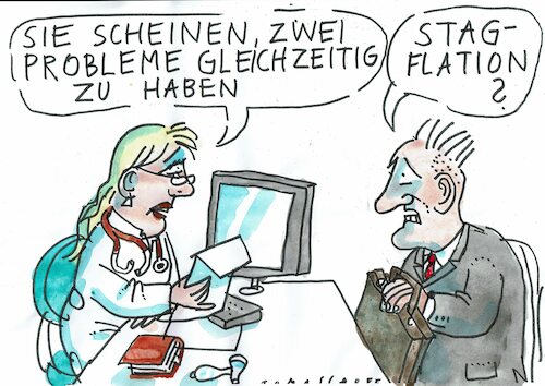 Cartoon: Stagflation (medium) by Jan Tomaschoff tagged wirtschaft,inflation,stagnation,wirtschaft,inflation,stagnation