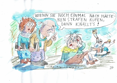 Cartoon: Strafen (medium) by Jan Tomaschoff tagged kriminalität,strafen,kriminalität,strafen