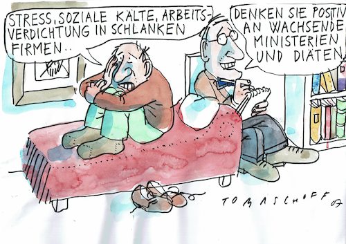 Cartoon: Stress (medium) by Jan Tomaschoff tagged überlastung,stresss,beruf,überlastung,stresss,beruf