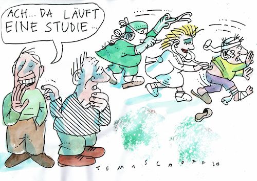 Cartoon: Studie (medium) by Jan Tomaschoff tagged wissenschaft,medizin,forschung,wissenschaft,medizin,forschung