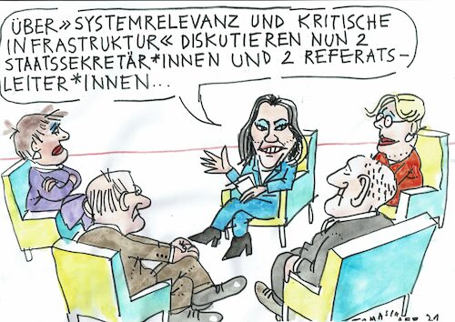 Cartoon: systemrelevant (medium) by Jan Tomaschoff tagged berufe,versorgung,berufe,versorgung