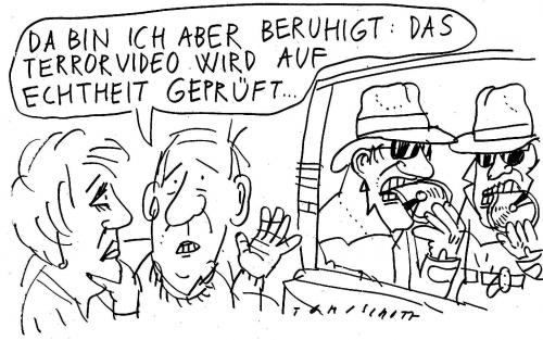 Cartoon: Terror-Video (medium) by Jan Tomaschoff tagged terror,video,medien