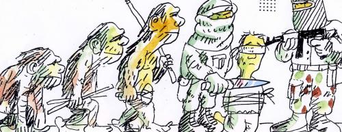 Cartoon: Terror (medium) by Jan Tomaschoff tagged terror,evolution