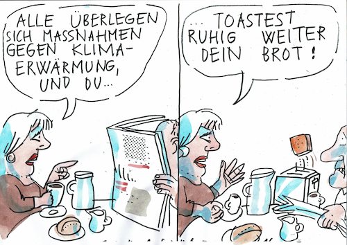 Cartoon: Toast (medium) by Jan Tomaschoff tagged klima,umwelt,klima,umwelt