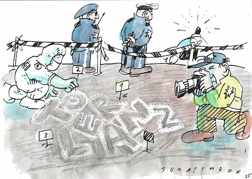 Cartoon: Toleranz (medium) by Jan Tomaschoff tagged gesellschaft,gewalt,streitkultur,toleranz,gesellschaft,gewalt,streitkultur,toleranz