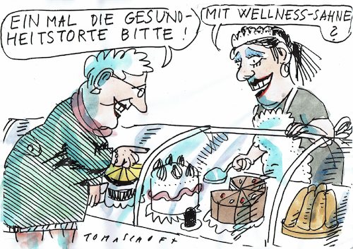 Cartoon: Torte (medium) by Jan Tomaschoff tagged ernährung,gesundheit,ernährung,gesundheit
